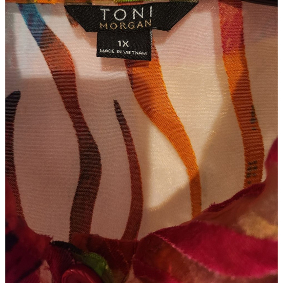 Sheer Mesh Colorful Zebra Print Thin Jacket Size 1X - Picture 4 of 6